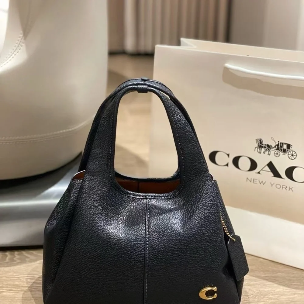 ✨ Black Coach lana Shoulder Bag 19cm